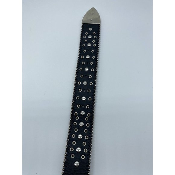 Women's Leather Rhinestone Western Belt Size S Black with Horse Shoes 50119 - Picture 9 of 9